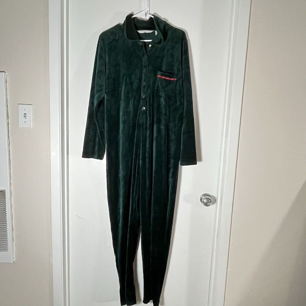 Victoria's Secret Country Green Velvet Romper/Jumpsuit Large